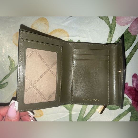 Michael Kors Olive and Brown Wallet - Picture 7 of 8